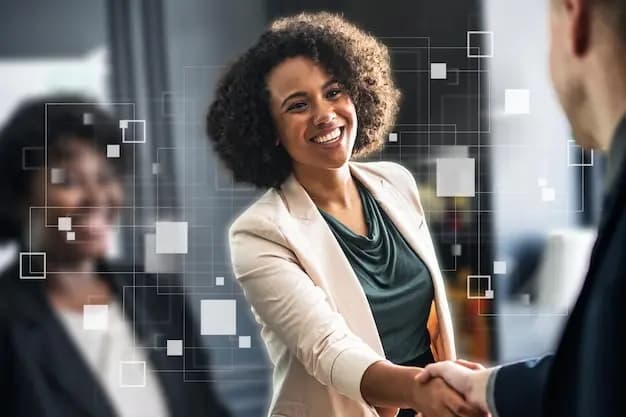 Parceiros de negócios se cumprimentando